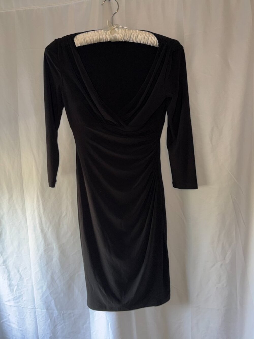 Lauren by Ralph Lauren Black 3/4 Sleeve Dress